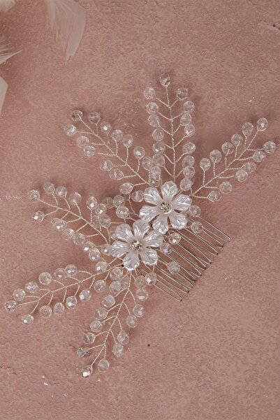 Limelia Αξεσουάρ για τα μαλλιά και το τουρμπάνι νύφης εκρού - Κρυστάλλινα ένθετα