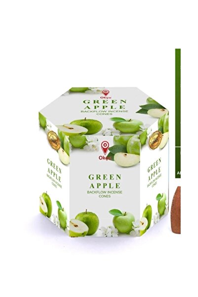 Hem Yeşil Elma Geri Akış Tütsü Şelale Konik Backflow Incense Cones 11adet / P...