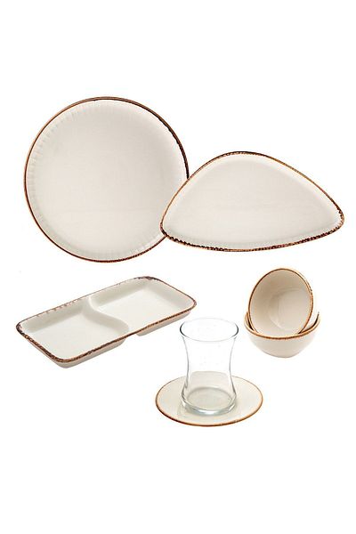 Jumbo Terracota Beige 25 Piece Breakfast Set