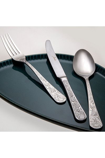 Jumbo King George 84 Pieces 12 Person Fork Spoon Knife Set