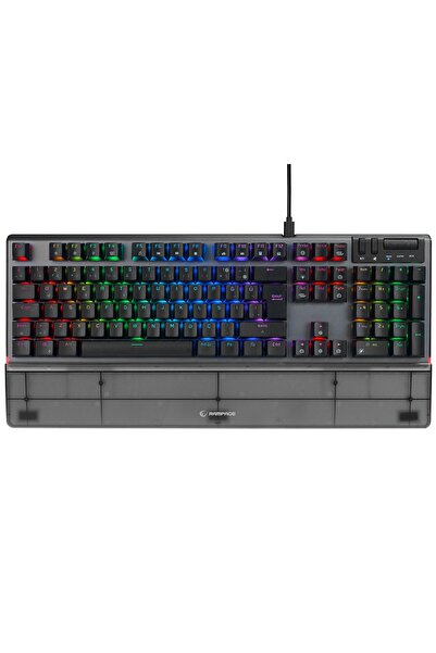Rampage Carbon Mekanik RGB Q Bilek Destekli Red Switch Gaming Oyuncu Klavye