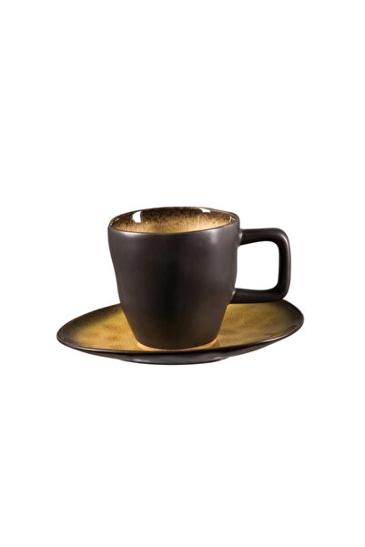 Jumbo Bitter Kahve Fincanı Tabak 14 cm (Fincansız)