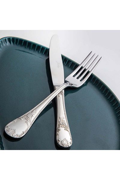 Jumbo Cielo 84 Piece 12 Person Fork Spoon and Knife Set
