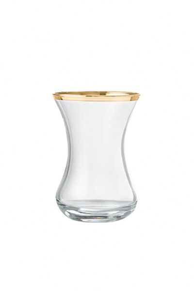 Jumbo Ribbon Gold İnce Belli 6'lı Çay Bardak