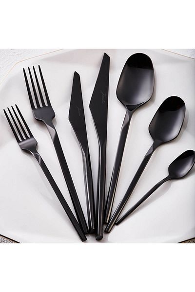Jumbo 5100 Quartz Titanium Black 84 Pieces 12 Person Çkb Set