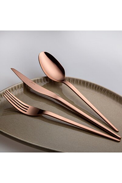 Jumbo 5700 Cius 12 Kişilik 84 Parça Titanyum Bronz Çatal Kaşık Bıçak Takımı
