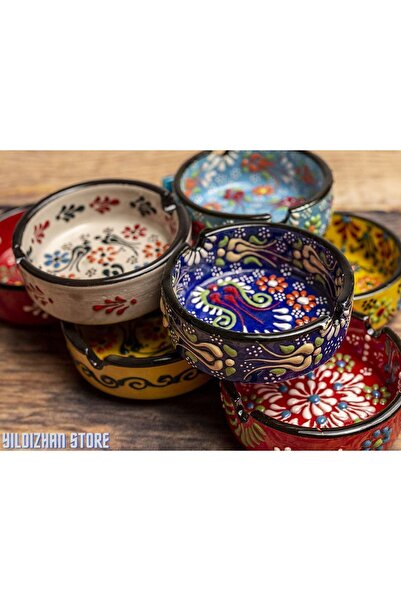 Yıldızhan Store Küllük Çini Kül Tabağı Çeyizlik Çerezlik Seramik El Yapımı Se...
