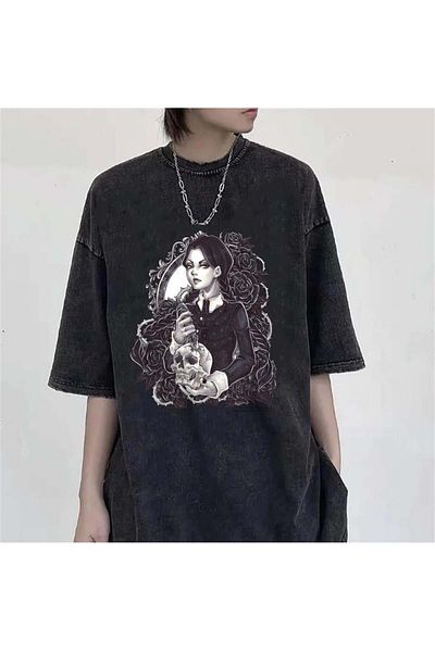 Touz Moda Τετάρτη πλενόμενο Unisex Vintage μπλουζάκι