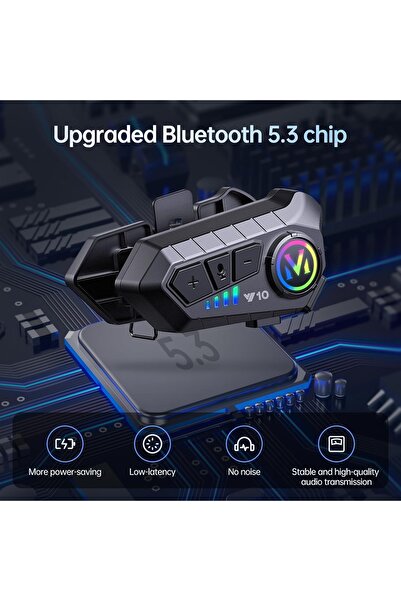 mimtec Çok Fonksiyonlu Motosiklet Kaskı İnterkomlu Bluetooth Kulaklığı: Yüksek Dayanıklılık ve Hızlı Şarj