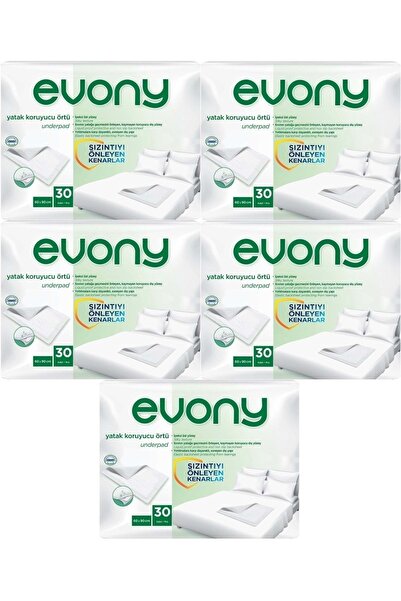 Evony Hasta Yatak Koruyucu 60*90cm 150 Adet (5pk*30) (kaymaz Özellikli)