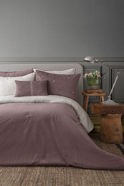 Apricitas HOME Aristo Double Bed Cover Set Plum