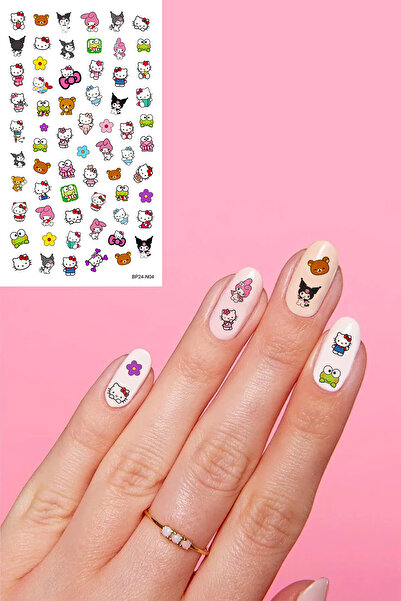 BP Tattoo Kitty Renkli Tırnak Dövmesi