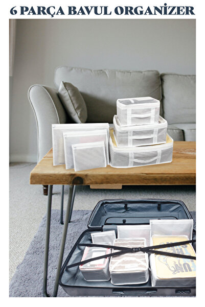 Manken İstanbul Merva Suitcase Organizer 6 Piece Travel Set Suitcase Organizer