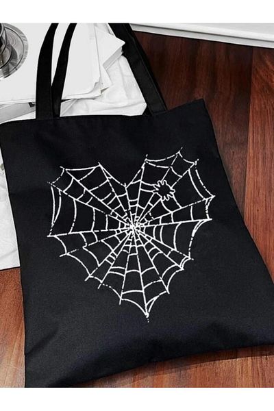Touz Moda Gothic Heart Black Cloth Bag