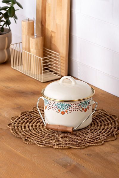 Emsan 16 cm Hasbahçe Enameled Yogurt Pot