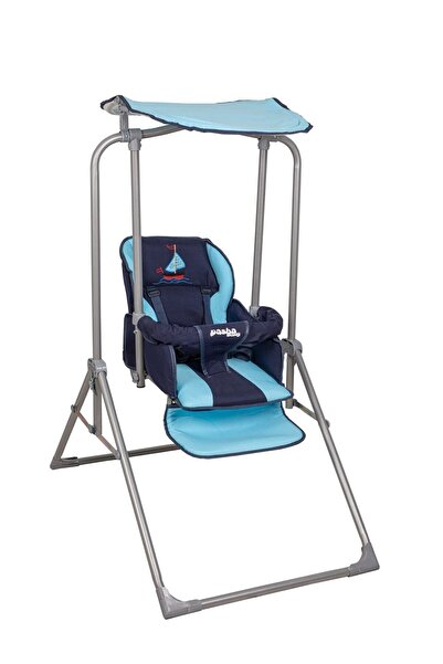 Pashababy Lüks Yatabilen Tenteli Ev Tipi Salıncak