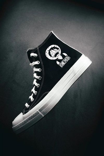 Touz Moda One Piece Printed Black Canvas Shoes