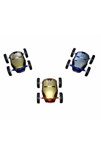 TURKAFONE Marvel Iron Man Sürtmeli Takla Atan Araba 3'lü Set