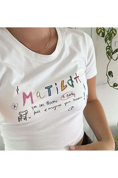 Touz Moda Matilda Printed White Crop