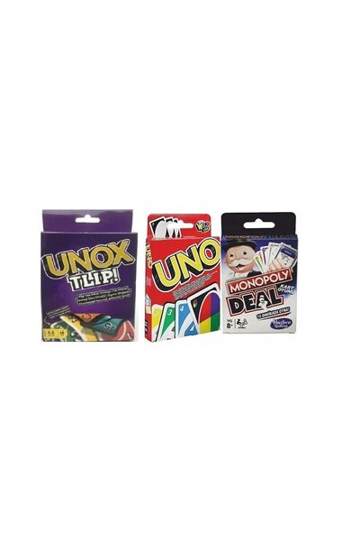 TURKAFONE Uno Klasik, Uno Tlipy Ve Monopoly 3'ü Bir Arada