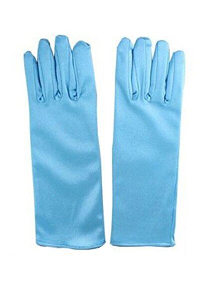 TURKAFONE 1 Çift Mavi Elsa Eldiveni Frozen Karlar Ülkesi Kumaş Eldiven