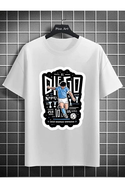 Pisa Art Μπλουζάκι θαυμαστών Maradona D10S Unisex Special Design