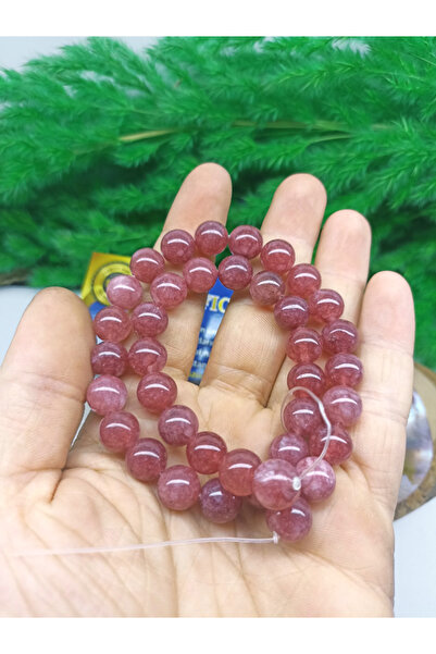 DOĞAL TAŞ CENNETİ 40 CM Lungime - 10 MM Cuarț Căpșuni Piatră Naturală (Certif...