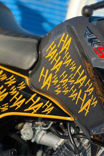 Banxtre Motor-Araba-Kask için Gece Parlayan Reflektif Sarı Hahaha Etiket Stic...