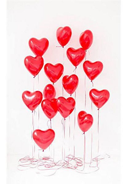 BalonEvi LATEX Heart Balloon - 15 Wedding Proposals - 14 February Valentine's Day