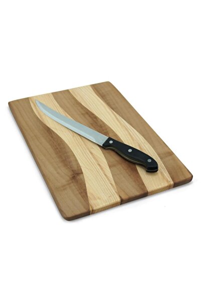 Mobenta خشب خشبي طبيعي - لوح تقطيع وعرض من إيرماك (خشب الجوز والرماد)