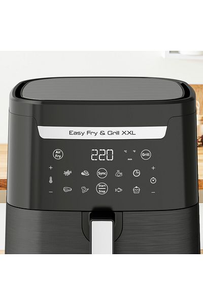 TEFAL 6.5 Liter XXL Fryer Airfryer - Frying and Grilling, Black (Grill and Seperator Included)