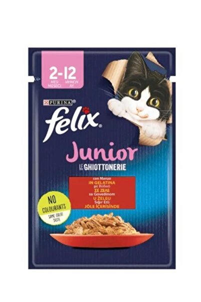 FELIX Junior Sığır Etli Yavru Kedi Pouch 85 Gr