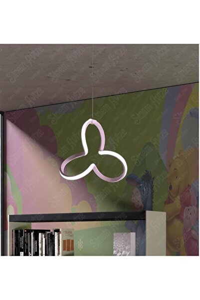 Sanctum Avize Ceren Pembe Modern Ultra Beyaz Ledli Sarkık Tarz Ledli Avize