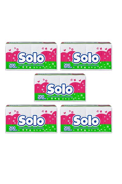 Solo Napkin 200 Pieces 5 Packs 1000 Uses