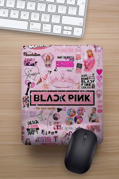 Ludios نمط الكولاج Blackpink - لوحة ماوس هدية ممتعة مع دعم للمعصم
