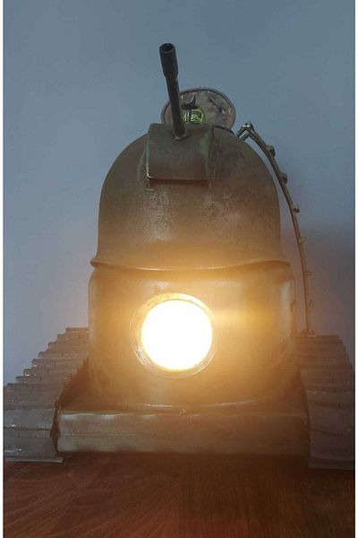 kho military design Metal Tank Shaped Lampshade Model