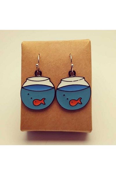 KÜP AKSESUAR Fish Earrings Aquarium