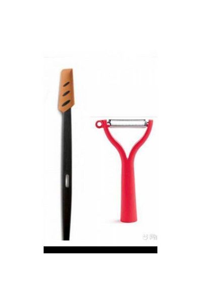 Tupperware Vegetable And Fruit Peeler And Fine Silicone Spatula