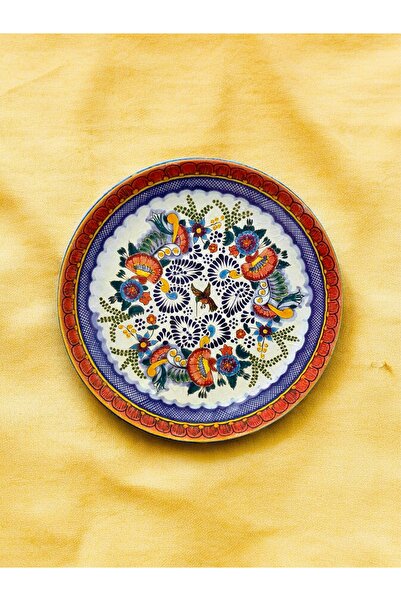 unique florya Dekoratif Duvar Tabağı Mutfak Bahçe Balkon Süsü Desenli Çiçekli...