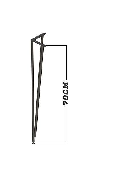 thorqtech Set de 4 picioare decorative din metal pentru masă. Picioare de masă pentru ac de păr. Picior practic de culoare neagră pentru garderoba