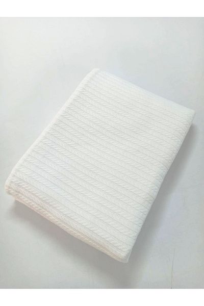 CAQQA Premium White Double Pique - 100% βαμβάκι, πλεκτό νήμα δαχτυλιδιού με σχέδια