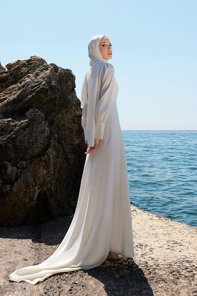 Touché Privé Satin Wedding Dress - Sweep Train Design