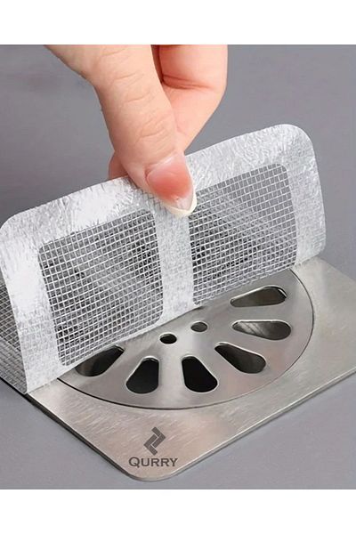 QURRY 9x9cm Bathroom Shower Drain Strainer - Hair and Lint Collector, Drain Cover