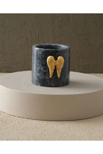 ege gross Decorative White Marble Accessory Detailed Design, Hairpin, Crotch, Makeup Organizer