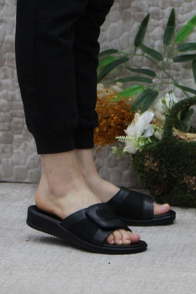 Ceyo 9984-5 Black Comfort Women's Slippers - Bone Protrusion Special