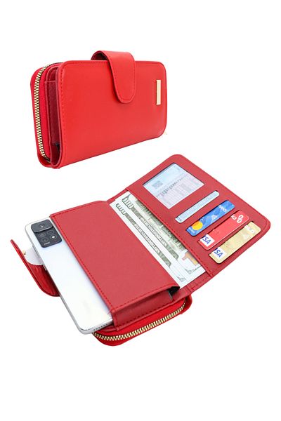 MOLDİVA Suport pentru carduri pentru portofel pentru monede pentru telefon cu fermoar de dimensiune medie