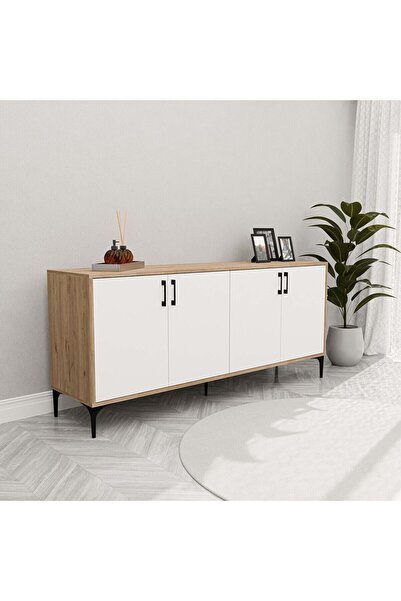 Mezza 1666 Ares Modern Konsol 180 Cm Sepet - Beyaz