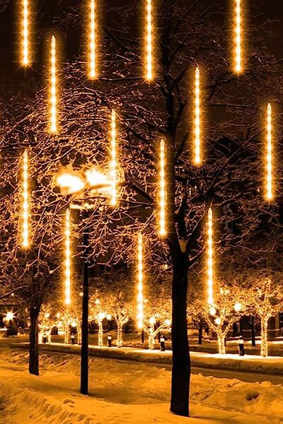 TechnoStation Bahçe Ev Dekor Süsleme Kayan Işıklar Iç Ve Dış Mekan Uyumlu 8Li...