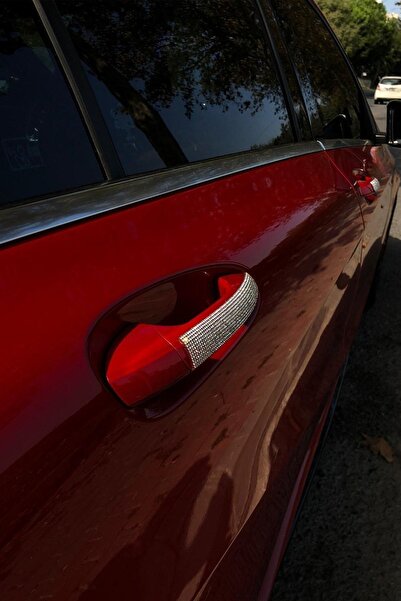 Genel Markalar Gümüş Taşlı Araç Kapı Kolu Süsü Taşı 4 Adet