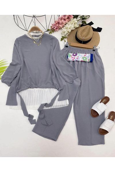 modasindoma Women's Front and Arm Gathered Shalwar Set